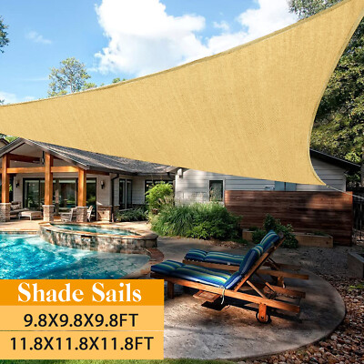 Sun Shade Sail Top Canopy Cover UV Block Awning Blackyard Outdoor Umbrella Yard