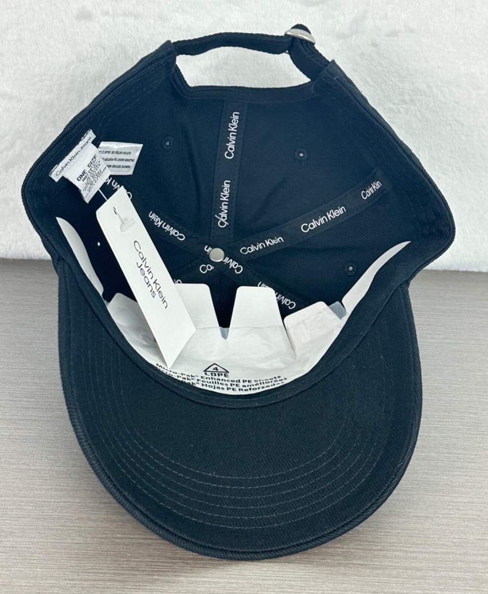 Calvin Klein Jeans Men's Monogram Logo Black Baseball Cap