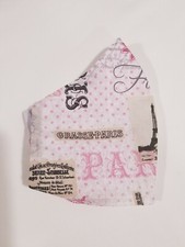 Handmade Washable Face Mask With Filter Pocket and Elastic For The Ears