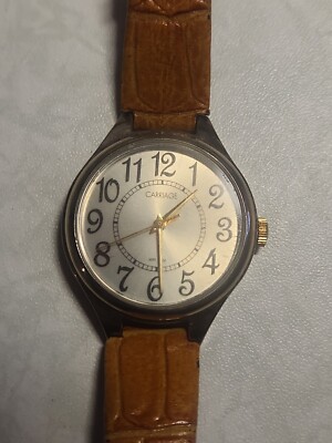  Timex Carriage Gold-Tone Stainless Steel. New battery 