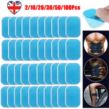 100X Almohadillas de Gel de Repuesto para ABS EMS Estimulador Abdominal Entrenador Muscular Tónico