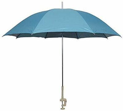 Klemmschirm Schraubklemme Garten Balkon Strandschirm UV Sonnenschutz blau