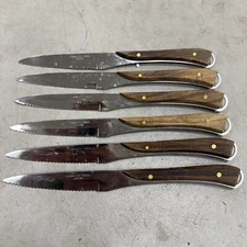 JC Penney Serrated Steak Knife Set Stainless Steel Japan MCM STYLE Vintage - HBN