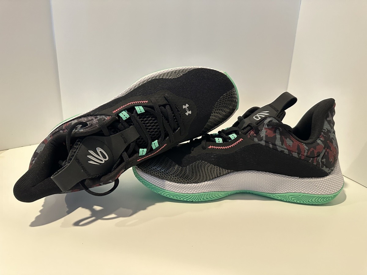 Under Armour Curry UA Hovr Splash 2 Basketball Sneakers Shoes Antifreeze Mens 7 Under Armour Curry UA HOVR Splash 2 Black/Antifreeze  main image 3