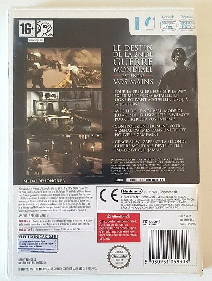 Medal Of Honor Heroes 2 - Nintendo Wii (Complet), photo 3 sur 3