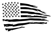 DISTRESSED FLAG Large Stencil Template Airbrush Paint  10 1/2" X 6 1/2"