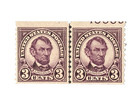 2 US STAMPS Scott # 600 3c Lincoln Line Coil Pair  MINT NH SEE IMAGES!  — photo 2