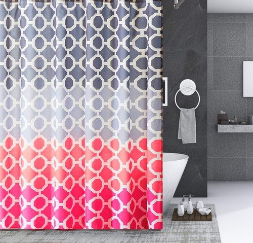 1PC NEW BATHROOM BATH FABRIC SHOWER CURTAIN 70" X 72" WITH HOOKS READY TO HANG - Picture 9 of 25