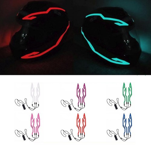 LED Light Motorcycle Helmet Kits Night Riding Signal Flashing Strip Bar 3 Modes