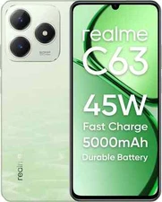 Realme C63 4G (RAM 4GB, 128GB)Green 6.74" 50MP T612 Processor Global Version.