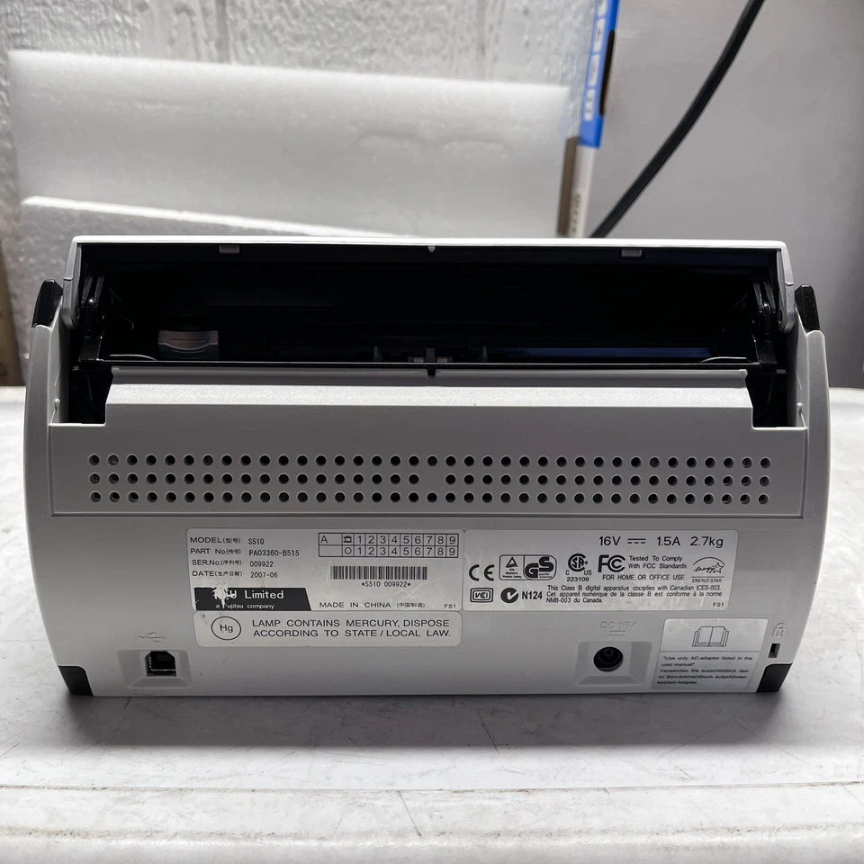 Fujitsu ScanSnap S510 Color Duplex Document Scanner USB Sold As Is B1 - Image 3 of 3