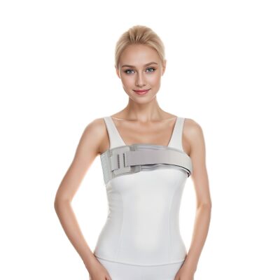 Large Rib Brace for Women Men Breathable Compression Wrap Cracked Broken Ribs