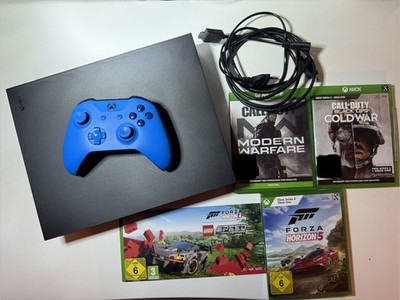 Xbox One X 1TB Konsole Schwarz Forza H4+Lego DLC Bundle OVP +Forza H5 + 2Spiele 