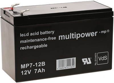 Ersatzakku (multipower) für USV APC Back-UPS BK350EI 12V 7Ah (ersetzt 7,2Ah) 12V