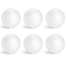 6 Pack Craft Foam Balls, 6 Inch Round Polystyrene Foam Ball for DIY Arts Proj...