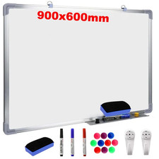 Magnetic Whiteboard Large 900X600 White Board Dry Wipe Notice Office School Home