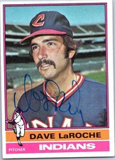 Dave LaRoche Signed 1976 Topps Trading Card Autographed Cleveland Indians
