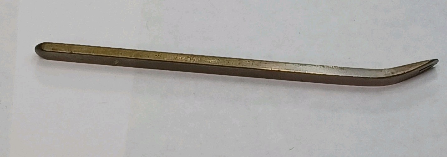 Antique Brass Container With Small Brass / Copper Pry-Bar, No Maker's Mark