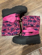 Columbia girls Pink Waterproof boots sz 6 EUC