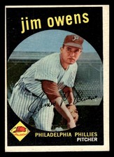 1959 Topps #503 Jim Owens - VGEX-EX *TedsCardShack*