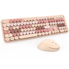 Wireless Keyboard and Mouse, Cute Keyboard and Mouse, 2.4G Wireless Keyboard ...
