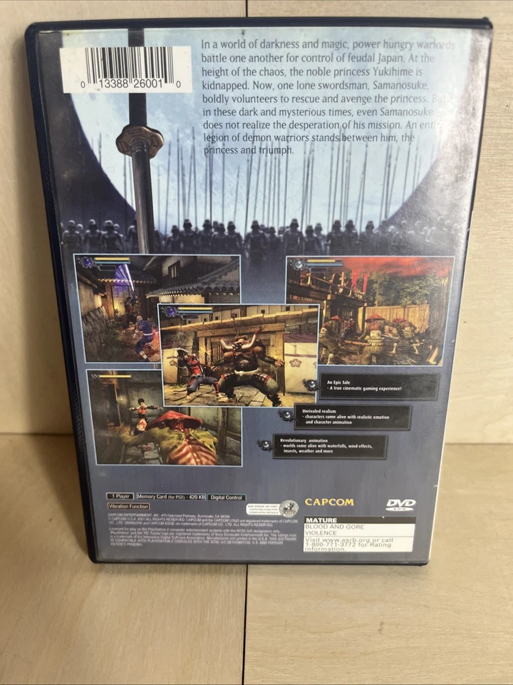 PS2 Onimusha Warlords (Sony PlayStation 2, 2002) TESTED - Image 2 of 3