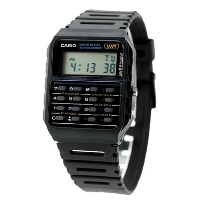 Casio CA-53W-1ZDR Data Bank Calculator Digitaluhr Iconic Schwarz Neu R8041045