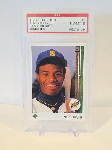 1989 Upper Deck - Star Rookie Ken Griffey Jr #1 (RC) PSA 8