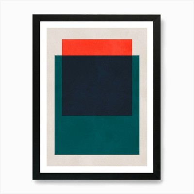 Überlappende Farben 2 Kunstdruck gerahmt Wandbild Poster Leinwanddruck Bild