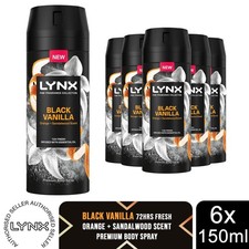 Lynx Fine Fragrance Collection 72H Fresh Premium Deodorant Body Spray 150ml, 6pk