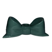 Cute Big Green Porcelain Bow Themed Candle Holder (SHIPS IN 24 HRS)