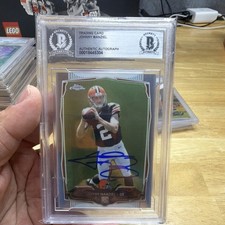Topps Chrome Johnny Manziel Rookie Autograph #169 Browns BAS BGS 2014