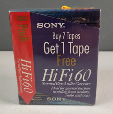 Sony HiFi 60 Minutes Normal Bias Type 1 8 Pack Blank Cassettes NEW