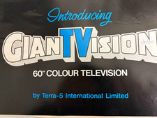 FERGUSON  GIANTVISION 60" COLOUR TELEVISION BROCHURE 1980'S RARE
