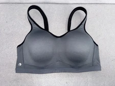 Livi Active Size 38DDD Sports Bra Molded Underwire Gray Black Mesh Lane Bryant