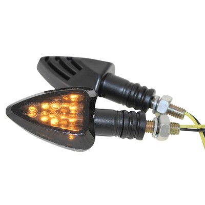 Motorrad Mini Blinker LED Jake schwarz getönt E-geprüft
