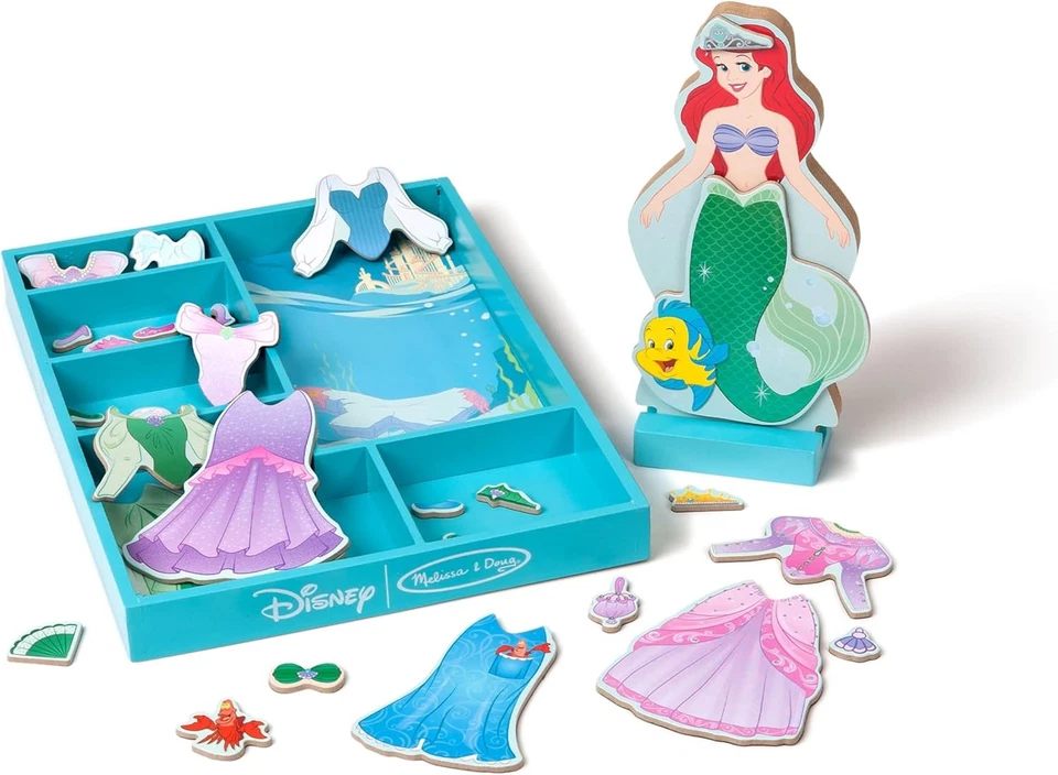 Melissa & Doug Disney Ariel Muñeca Magnética de Madera Juego de Simulación (30+ Foto 4 de 4
