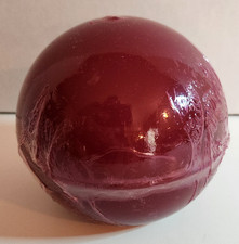 Vintage Large Red Wax Candle Round Ball Sphere Sealed comes in nice box