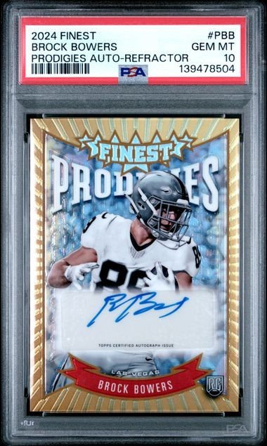 Brock Bowers Topps Finest Prodigies Autographs #PBB Refractor