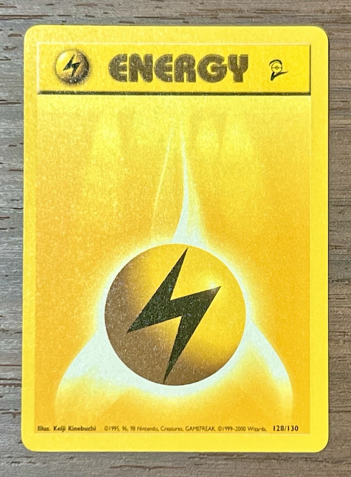LIGHTNING ENERGY - 128/130 - Base Set 2 - Pokemon Card - NM