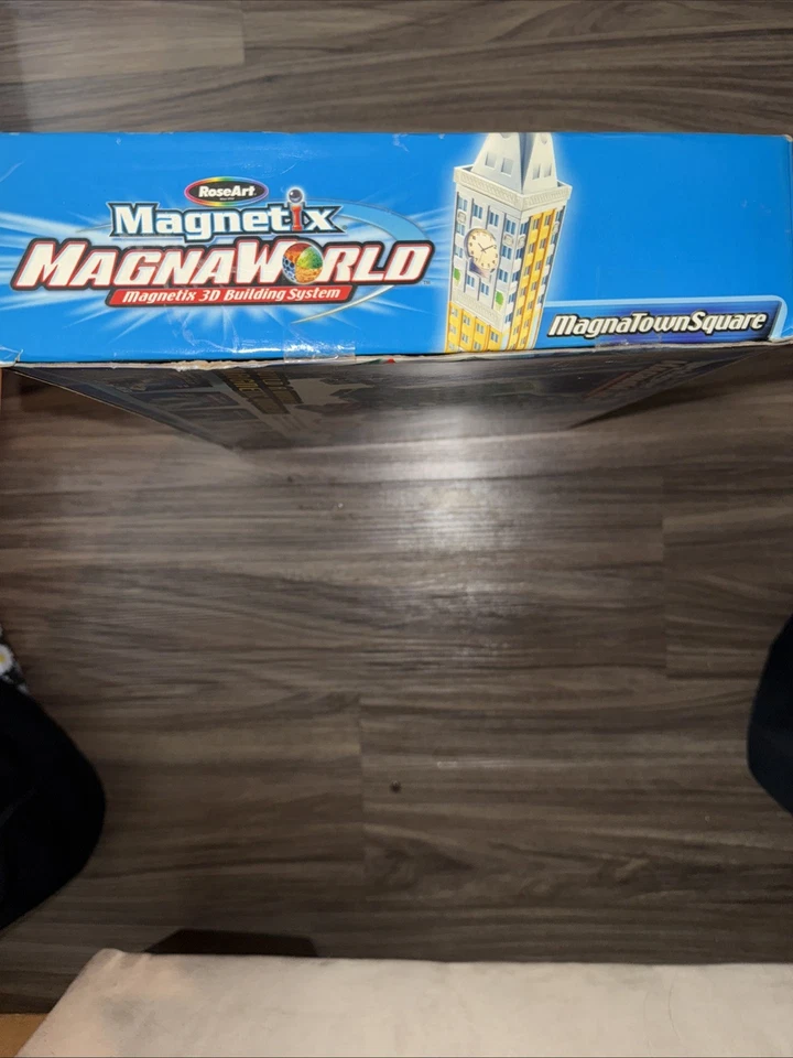 🚧 Vintage RoseArt MAGNAWORLD “MagnaTown Square” Set #28185 — New, Sealed Box - Image 4 of 4
