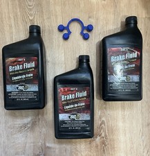 BG Dot 4 Brake Fluid Flush Set - 3 Quarts & 4 Bleeder Screw Caps 0.25 per gallon