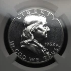 1962 PF67 Franklin Silver Half Dollar Gem Proof Graded By NGC