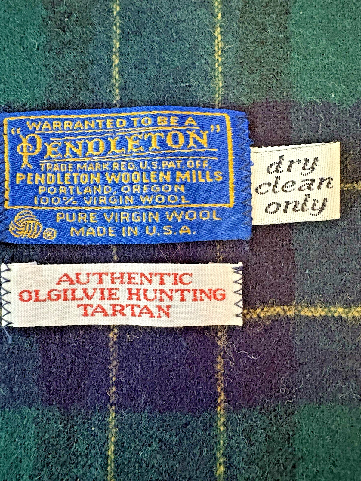 VTG Pendleton Virgin Wool Authentic Olgilvie Hunt… - image 3
