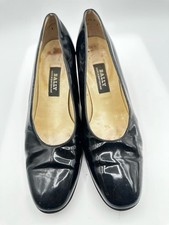 Vintage Bally Black Patent Leather Pump Heel Women Sz 8
