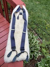 Trafalgar Suspenders Navy Classic Men  s Braces Webbing and Leather England