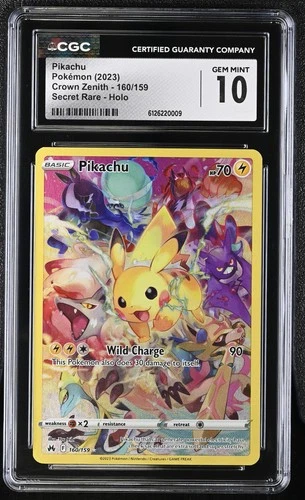 2023 Crown Zenith #160/159 Pikachu CGC 10
