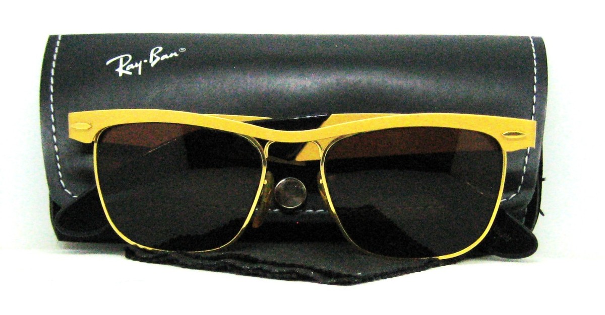 RayBanB&L USAヴィンテージウェイファーラーデラックスW1309 Ray-Ban USA Vintage B&L Wayfarer Deluxe W1309 Matte Gold RX