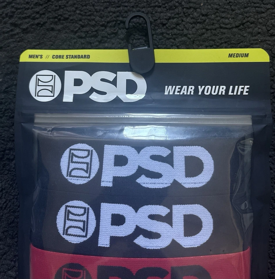 Paquete de 3 calzoncillos boxer premium estándar PSD para hombre talla mediana Foto 4 de 4