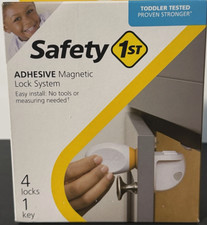 Safety 1st Adhesive Magnetic Lock System 4 Locks 1 Key Toddler Cabinet Locks